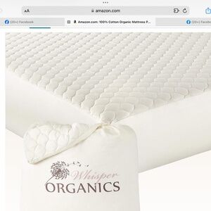King Size Mattress Protector Cover Organic Cotton ivory